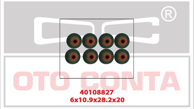OTO CONTA 40108827 — SUBAP KECESI TAKIM 8 ADET VITON 6×10.9X28.2X20 mm RENAULT CLIO KANGOO TWINGO D7F 710 D7F 720