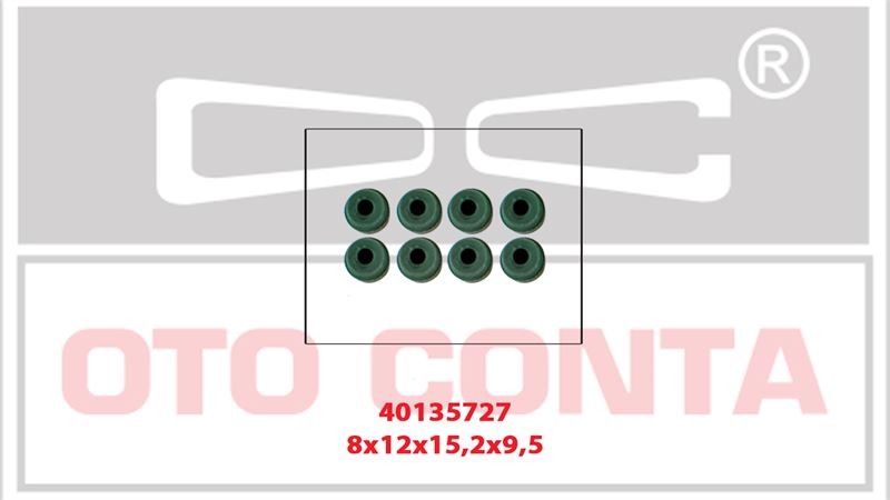 OTO CONTA 40135727 — SUBAP KECESI TAKIM 8 ADET VITON 8×12X15.2X9.5 mm FORD CONNECT 1.8 TDI TD BHPA HCPA RWPA