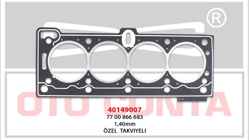 OTO CONTA 40149007 — SİLİNDİR KAPAK CONTASI RENAULT MEGANE I-CLIO II-SYMBOL 1.4-1.6 8V-R19 1.4I-DACIA SOLENZA K7M-K7J LPG Lİ