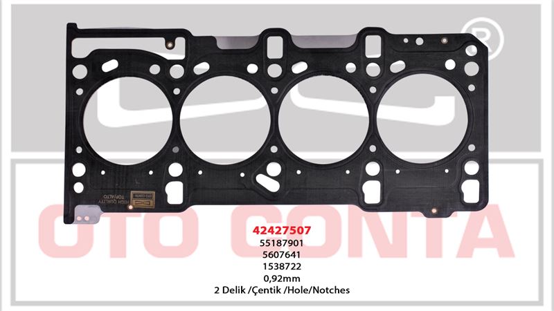 OTO CONTA 42427507 — SİLİNDİR KAPAK CONTASI 0.92mm ASTRA H-ASTRA J-CORSA C-D-E MERIVA A-B AVEO-LINEA-PUNTO-FIORINO-EGEA