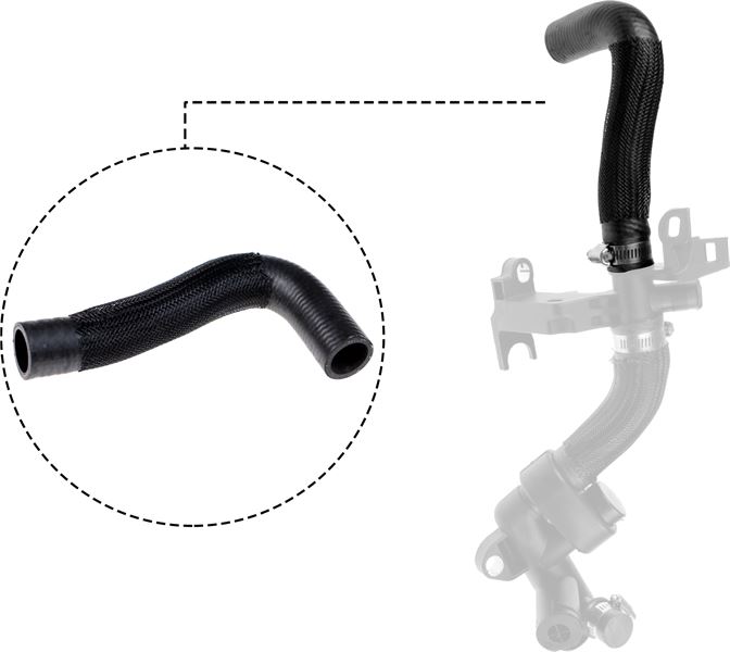 RAPRO 15537B — DEVİRDAİM SU BORUSU ( FORD FİESTA 1.4TDCİ 08- )( PEUGEOT 206 - 307 - 308- PARTNER - PARTNER TEPEE - EXPERT