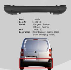 ROOT TRMK131184 — ARKA TAMPON PEUGEOT PARTNER III CITROEN BERLINGO 2009