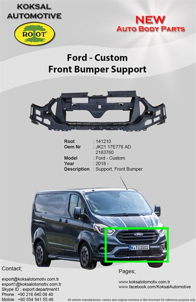 ROOT TRMK141210 — ÖN TAMPON İÇ DESTEGI 2183760 FORD CUSTOM 2018-