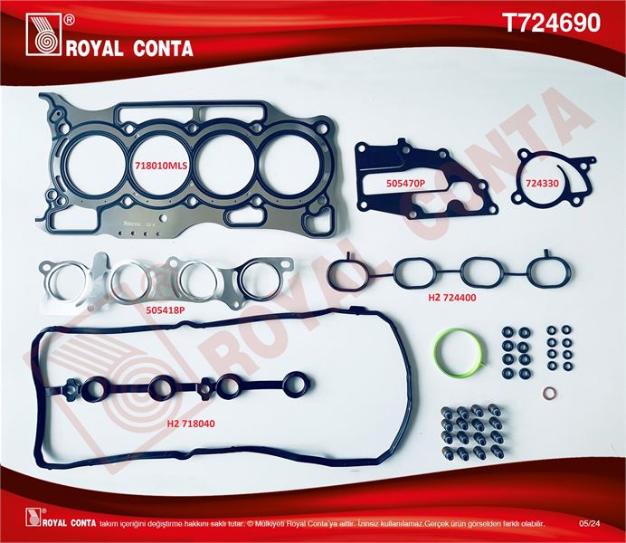 ROYAL T724690 — MOTOR CONTA TK. NISSAN JUKE 10-19 QASHQAI 10-13 1.6 HR16DE REINZ S. LASTİKLİ ÜST TK. C.