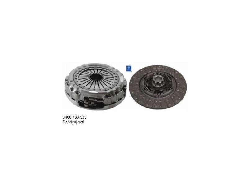 SACHS 3400700535 — DEBRİYAJ SETİ MERCEDES ACTROS MP4-MP5--AROCS EURO 6 400MM ( BASKI+İÇ+DIS BALATA) OM471 -OM473