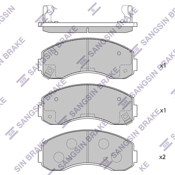 SANGSIN SP1056 — ÖN FREN BALATA KIA K2500 2.5L D4BH TCİ 03> / K2700 2.7L J2 KAMYONET 98>