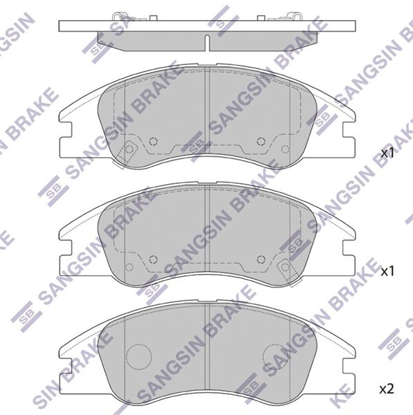 SANGSIN SP1167 — ÖN FREN BALATA KIA CERATO 2.0L D4EA dizel 04-06 / 1.6L G4EE benzinli 05>