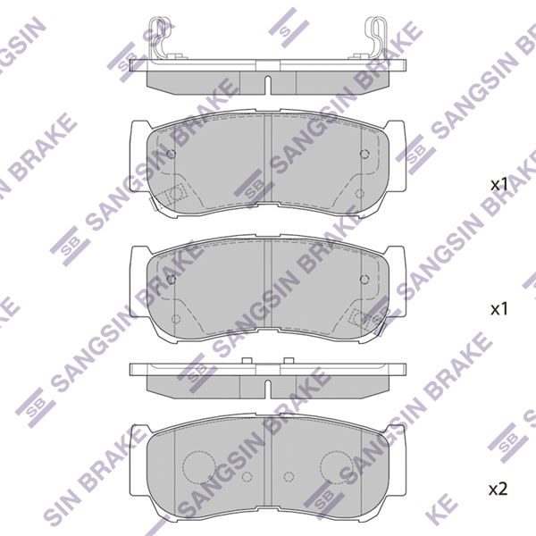 SANGSIN SP1178 — ARKA FREN BALATA HYUNDAI SANTAFE 2.0L CRDi 06> 2.2L D4EB 06-09