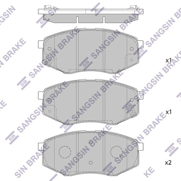 SANGSIN SP1374 — ÖN FREN BALATA HYUNDAI SONATA 09-14 / iX20 1.4L 1.6L D4FC G4FC 10> / KIA SOUL 14>
