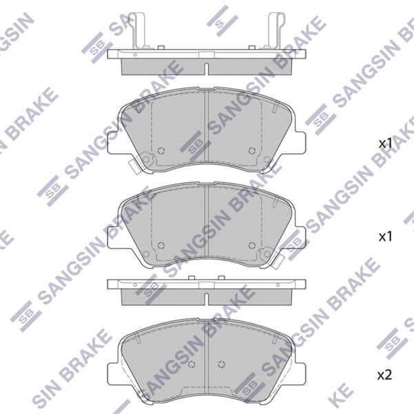 SANGSIN SP1399A — ÖN FREN BALATA HYUNDAI i20 1.1L 1.2L 1.4L 15> / BAYON 1.0L 1.4L 21> / KIA RIO 1.2L 1.4L 17> ÜST TEN