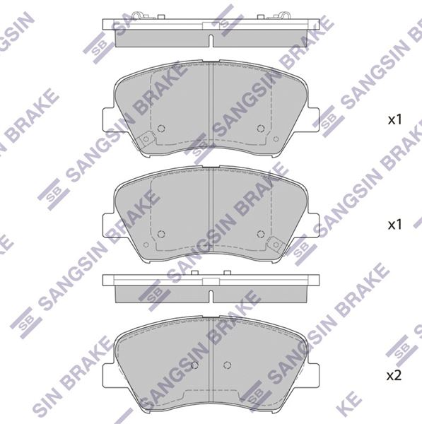 SANGSIN SP1400 — ÖN FREN BALATA HYUNDAI İ20 1.1L 1.2L 1.4L 15> / İ30 1.4L 1.6L 15> 1.6L GDİ 15> jant kapaklı modeller /