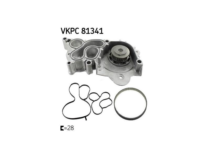 SKF VKPC81341 — SU POMPASI VOLKSWAGEN TIGUAN (5N_), CROSSOVER, 09.2007 - 07.2018 SCIROCCO III (137, 138), COUPE, 05.2008