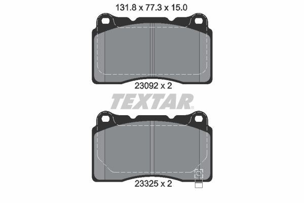 TEXTAR 2309204 — FREN BALATASI ÖN LANCER 05-15