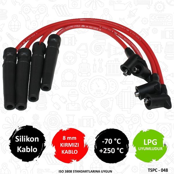 TORK C048 — PERFORMANS SİLİKON BUJİ KABLOSU ( CHEVROLET LACETTI / NUBIRA 1.4 1.6 16V 05- )