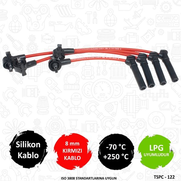 TORK C122 — PERFORMANS SİLİKON BUJİ KABLOSU (FORD FIESTA 1.2i 1.4i 16V )