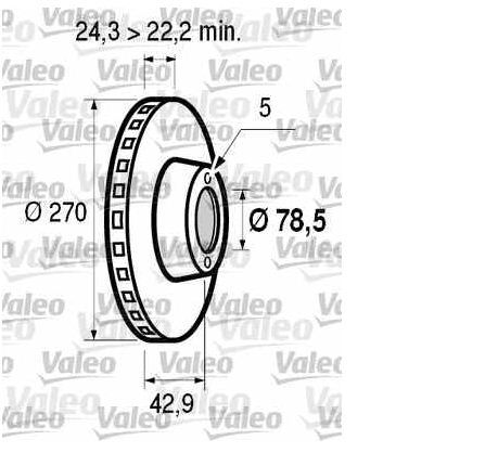 VALEO 186537 — ÖN FREN DİSKİ HAVALI (270MM) ( FORD TRANSIT T15 )