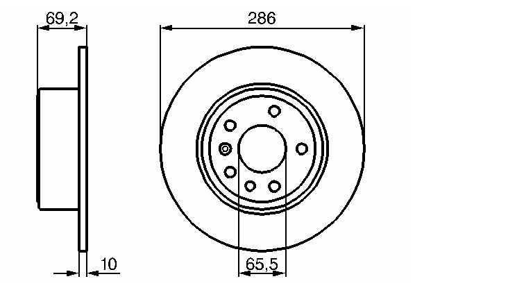 VALEO 186566 — FREN DİSKİ ARKA 286MM ( OPEL VECTRA B 2.0I. 2.5I. 2.5I V6 ( 95-02