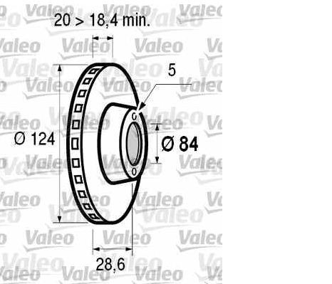 VALEO 186572 — FREN DİSKİ ÖN HAVALI (253-5)-(HYUNDAI H100 MINUBUS 94/08 /H100 KAMYONET 97/03 )