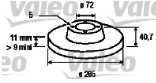 VALEO 197021 — FREN DİSKİ (ARKA) (X2) MAZDA 3 (6/2003>) TÜM MOTORLAR