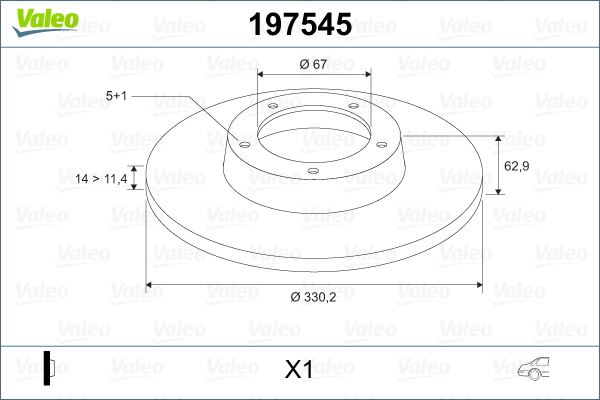 VALEO 197545 — FREN DİSKİ X1 MERCEDES M CLASS (W164) 06/ RR