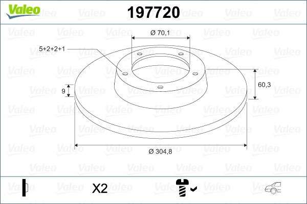 VALEO 197720 — FREN DİSKİ X2 HONDA ACCORD VIII RR