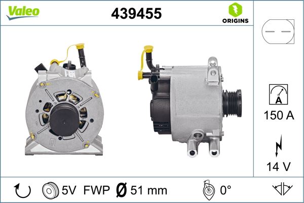 VALEO 439455 — ALTERNATÖR MERCEDES W168 W169 414