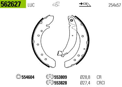 VALEO 562627 — KAMPANA BALATA ( FIAT SCUDO 07-16 DUCATO 94-02 CITROEN JUMPER PEUGEOT BOXER )
