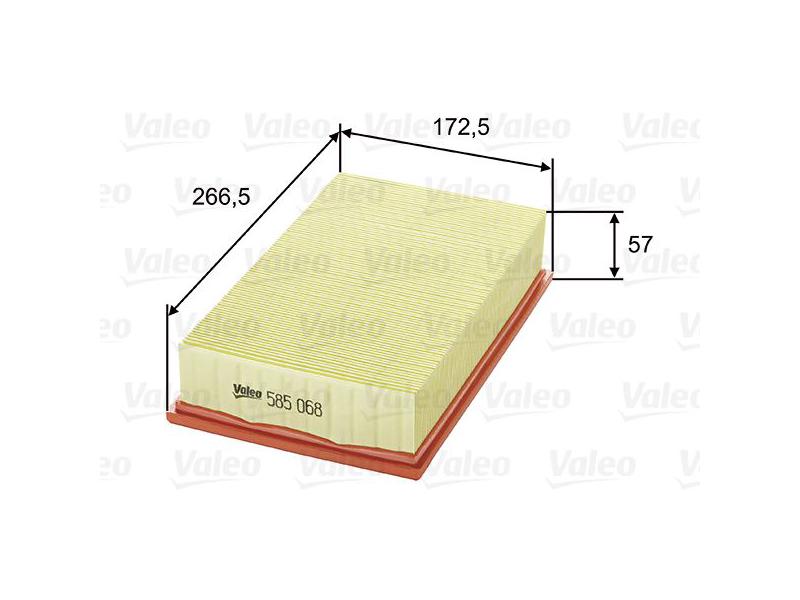 VALEO 585068 — HAVA FİLTRESİ FOCUS C-MAX 1.6TDCI 03-07 - FOCUS II 1.6TDCI 04- - MAZDA 3 1.6DITURBO 04-