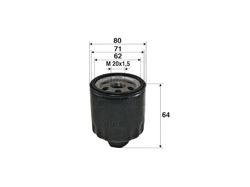 VALEO 586003 — YAĞ FİLTRESİ CLIO III 05> CLIOV 19> FLUENCE 09> LOGAN 05> MEGANE II 02-08 MEGANE III 09> MASTER II 01>