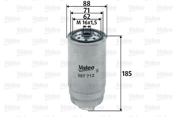 VALEO 587712 — MAZOT FİLTRESİ (FIAT DUCATO 2.0 2.8 JTD DOBLO 1.9 JTD KIA SORENTO 2.5 CRDI CITROEN JUMPER 2.0 2.8 HDI ALFA