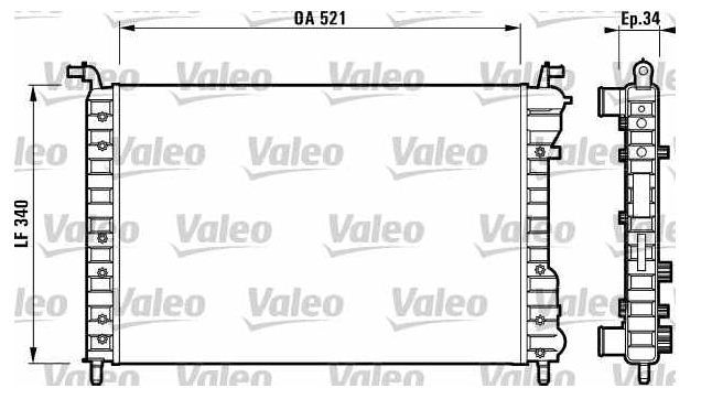 VALEO 732007 — SU RADYATÖRÜ (FIAT ALBEA PALIO 1.2 1.4 1.6 96-04)