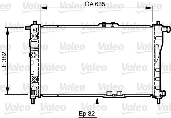 VALEO 732483 — RADYATÖR DAEWOO NEXIA 1.5 1.5 16V (AC+/-)