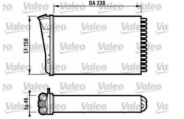 VALEO 812126 — KALORİFER RADYATÖRÜ ( OPEL OMEGA B 9403 )