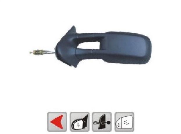 VIEWMAX VM190AL — SOL AYNA KOMPLE MANUEL ICTEN AYARLI BOYASIZ TIP - GENİŞ ACILI ( VW CADDY 96-00 )