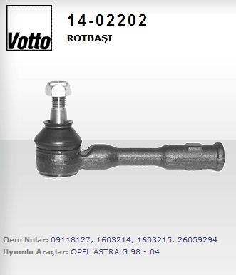 VOTTO 1402202 — ROT BAŞI SAĞ/SOL OPEL ASTRA G ZAFIRA A