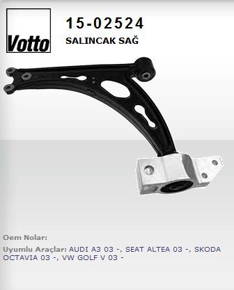 VOTTO 1502524 — SOL ÖN SALINCAK-ROTİLSİZ-DÖKÜM VW AUDI SEAT SKODA
