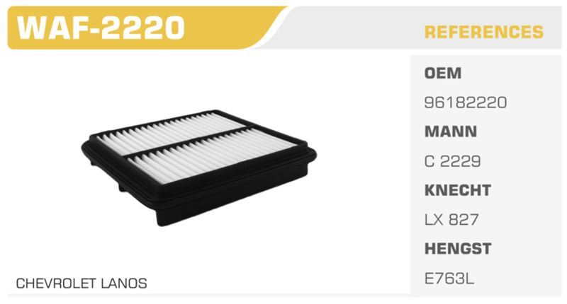 WINKEL WAF2220 — HAVA FİLTRESİ LANOS 1.4 75HP Koli: 20 Ad.
