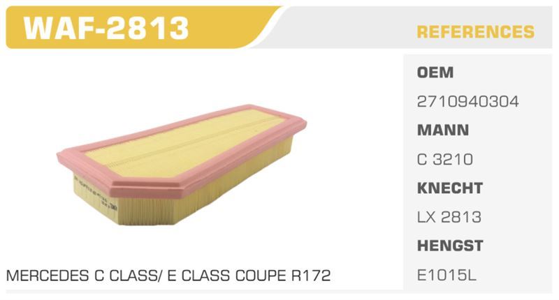 WINKEL WAF2813 — HAVA FİLTRESİ MERCEDES C SERISI C180 C200 E SERISI Koli: 20 Ad.