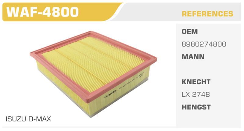 WINKEL WAF4800 — HAVA FİLTRESİ D-MAX YM Koli: 24 Ad.