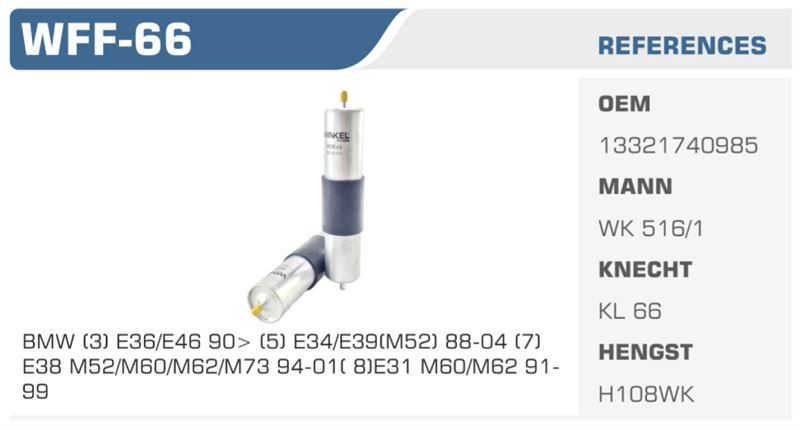 WINKEL WAF66 — HAVA FİLTRESİ MERCEDES W123 80-85 W124 85-90 Koli: 24 Ad.