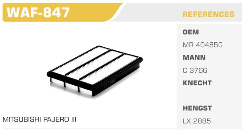 WINKEL WAF847 — HAVA FİLTRESİ PAJERO 07> 3.2 DID Koli: 20 Ad.