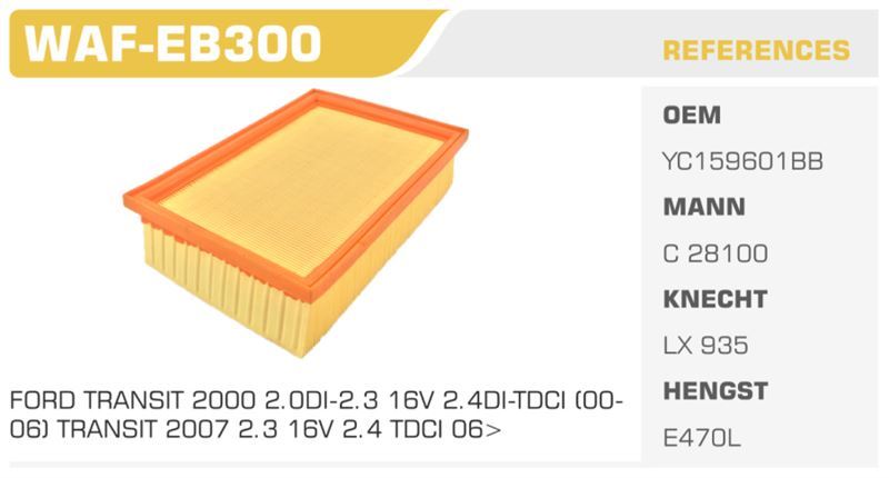 WINKEL WAFEB300 — HAVA FİLTRESİ NAVARA 08> PATHFINDER 2.5 DCI Koli: 24 Ad.