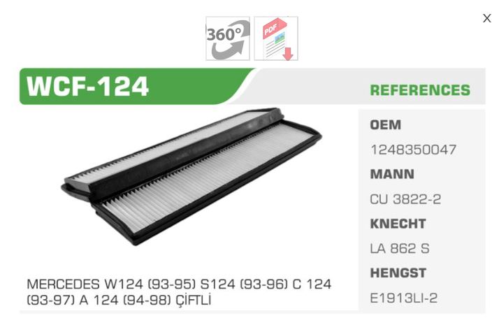 WINKEL WCF124 — POLEN MERCEDES 124 KASA (ÇİFTLİ)