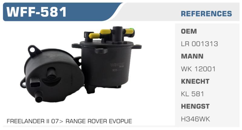 WINKEL WFF581 — MAZOT FİLTRESİ 407 508 607 807 4007 / S-MAX MONDEO IV GALAXY 2.2 HDI TDCI Koli: 24 Ad.