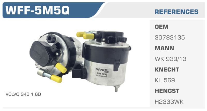 WINKEL WFF5M5Q — MAZOT FİLTRESİ FIESTA VI FOCUS II C-MAX 1.6 TDCI Koli: 50 Ad.