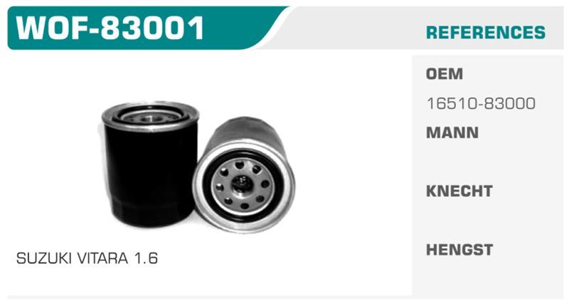 WINKEL WOF83001 — YAĞ FİLTRESİ VITARA 1.6 Koli:24Ad.
