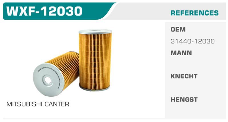 WINKEL WXF12030 — YAĞ FİLTRESİ CANTER 449 ECO Koli: 40 Ad.