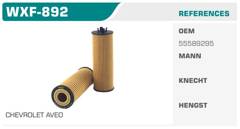 WINKEL WXF892 — YAĞ FİLTRESİ AVEO 11> 1.3 Koli: 50 Ad.