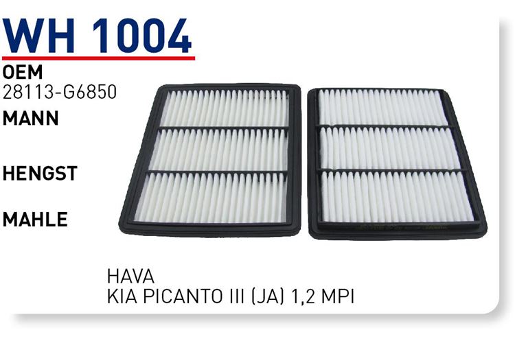 WUNDER WH1004 — KIA PICANTO III (JA) 1,2 MPI