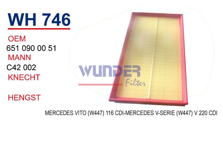 WUNDER WH746 — MERCEDES VİTO (W447) 116 CDI-MERCEDES V-SERİE (W447) V 220 CDI
